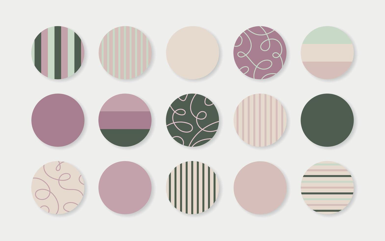 Set of pastel highlights for Social Media vector