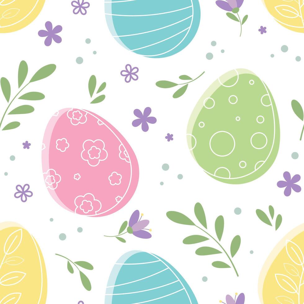 vistoso Pascua de Resurrección huevos sin costura modelo vector