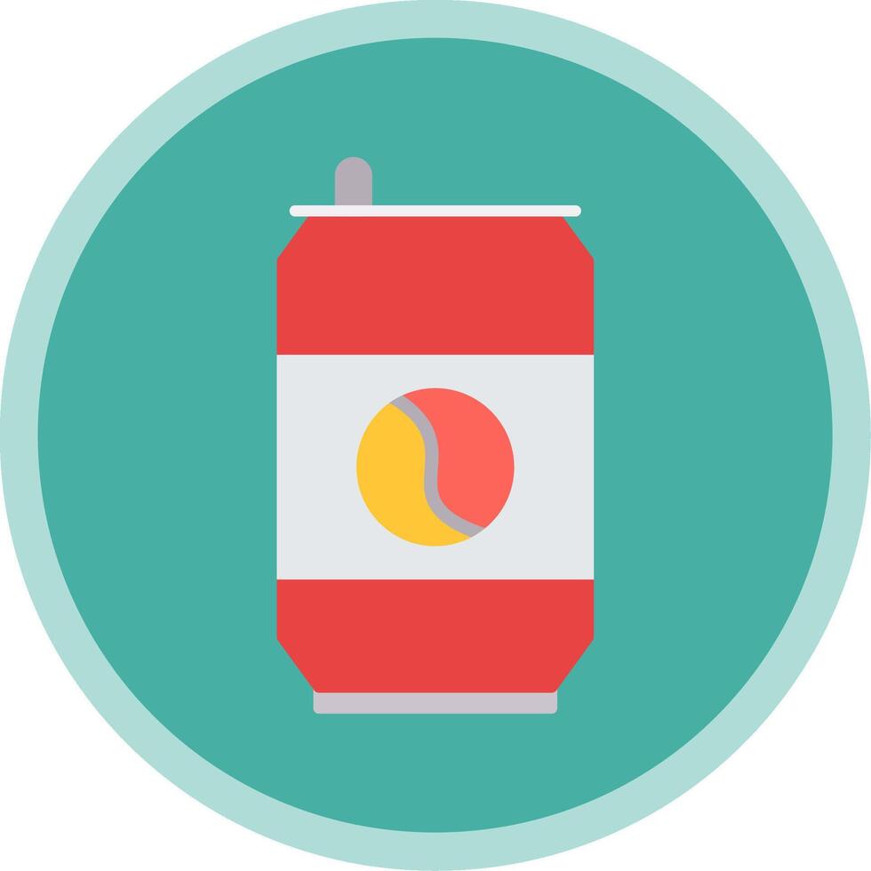 Soda Can Flat Multi Circle Icon vector