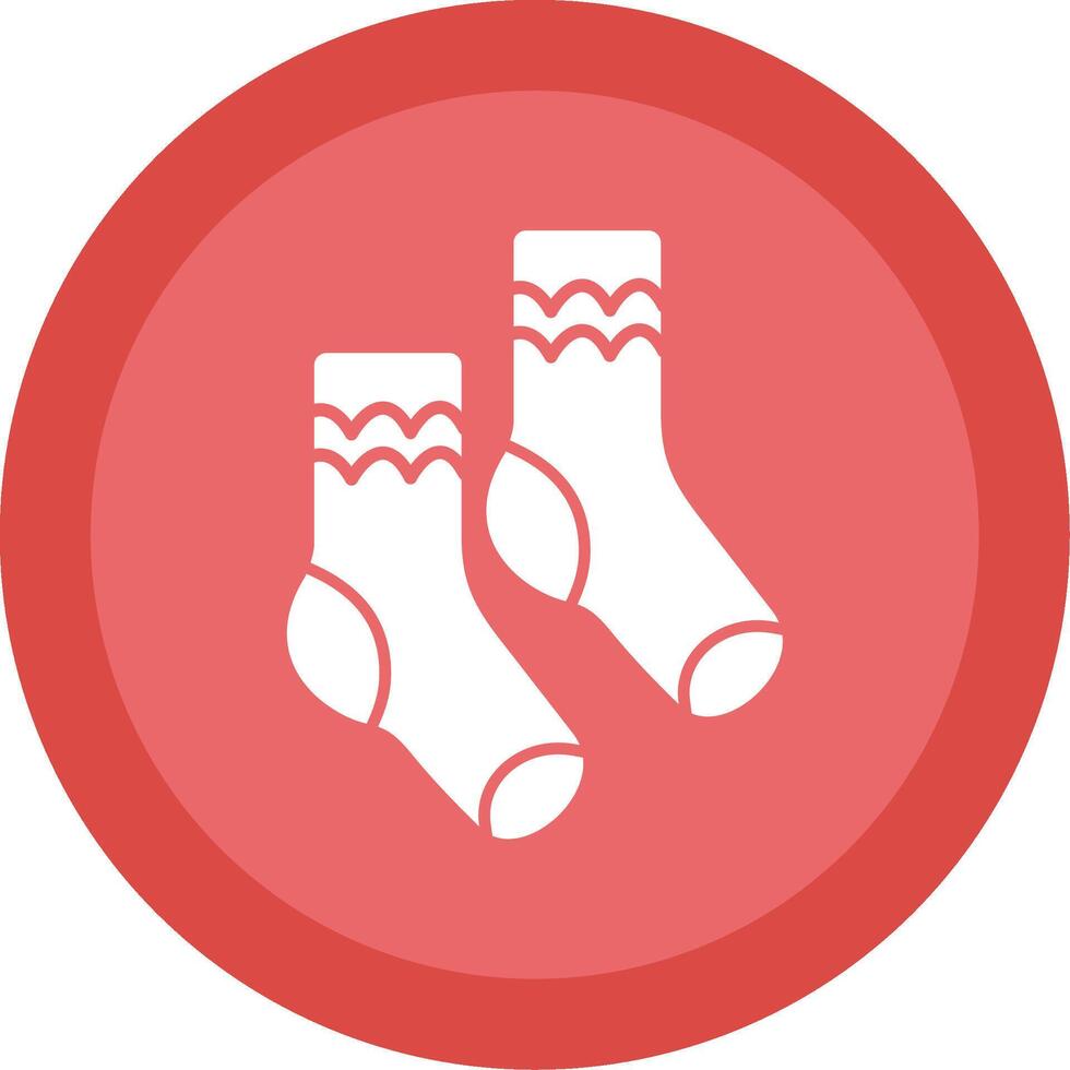 Pair of Socks Glyph Multi Circle Icon vector