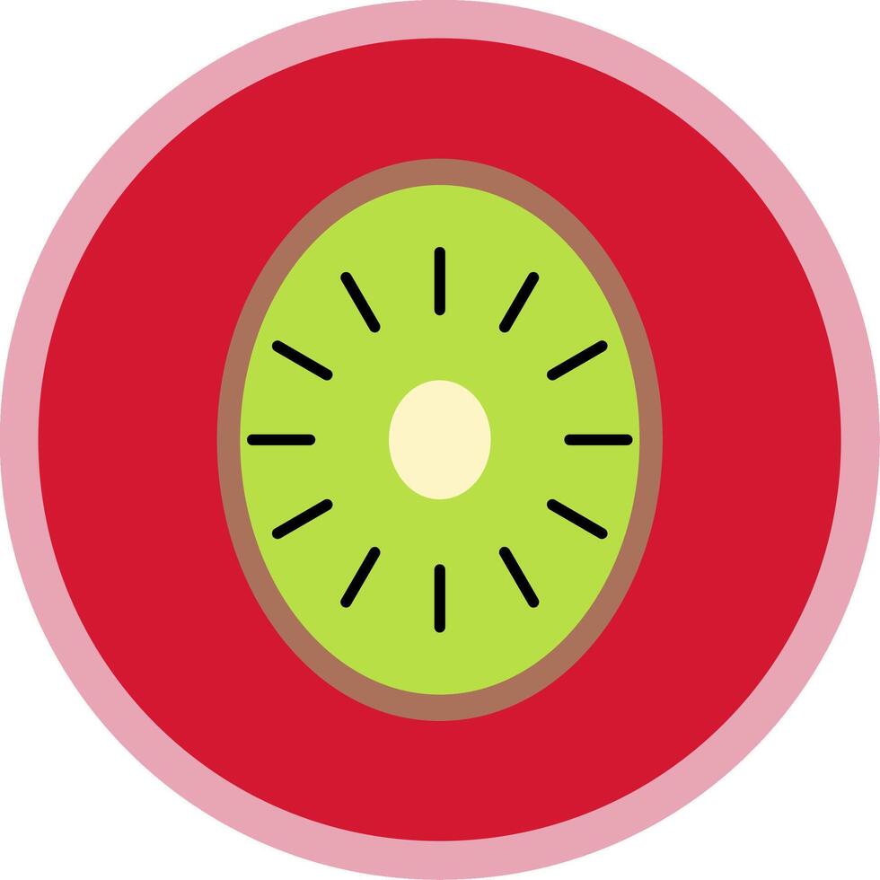 Kiwi Flat Multi Circle Icon vector