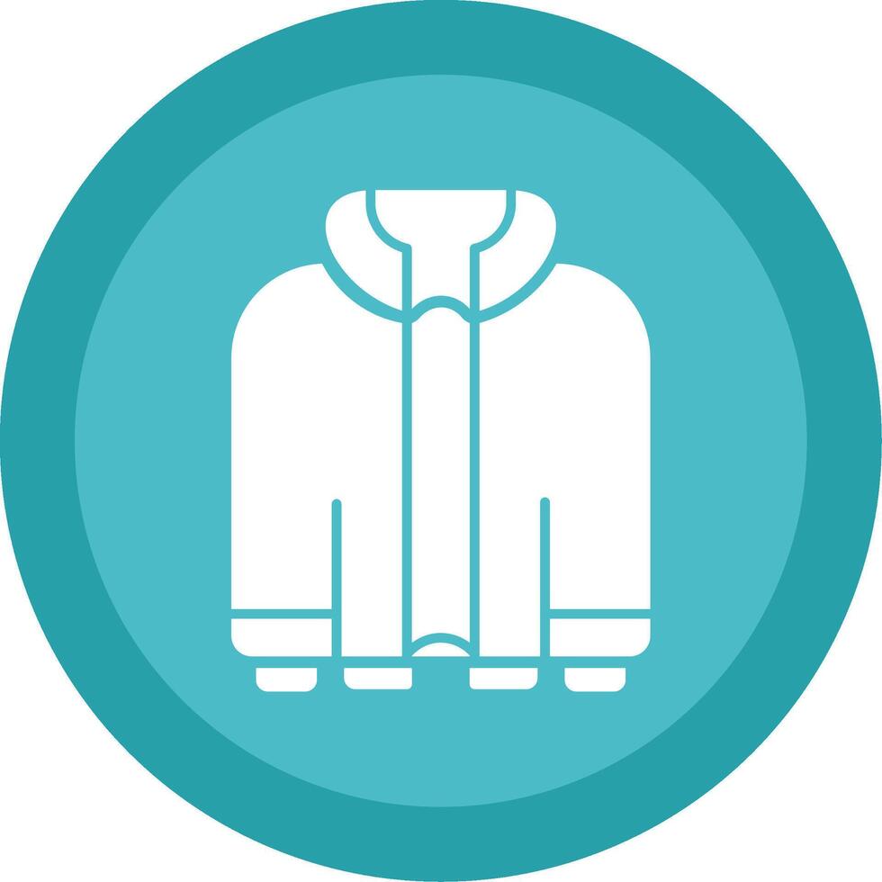 Jacket Glyph Multi Circle Icon vector