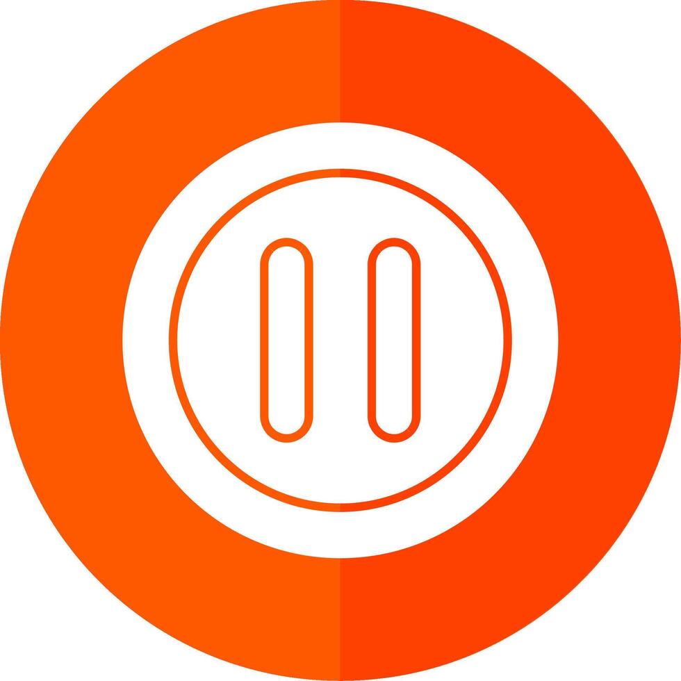 Pause Glyph Red Circle Icon vector