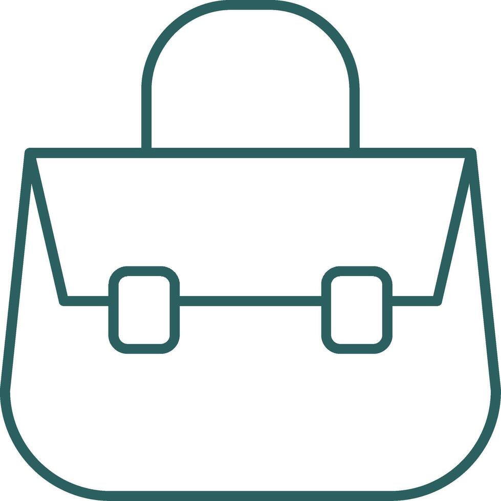 Shoulder Bag Line Gradient Round Corner Icon vector