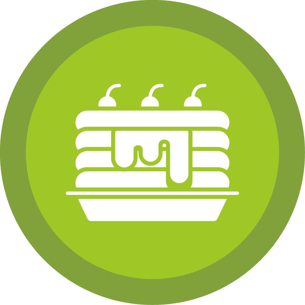 Pancakes Glyph Multi Circle Icon vector