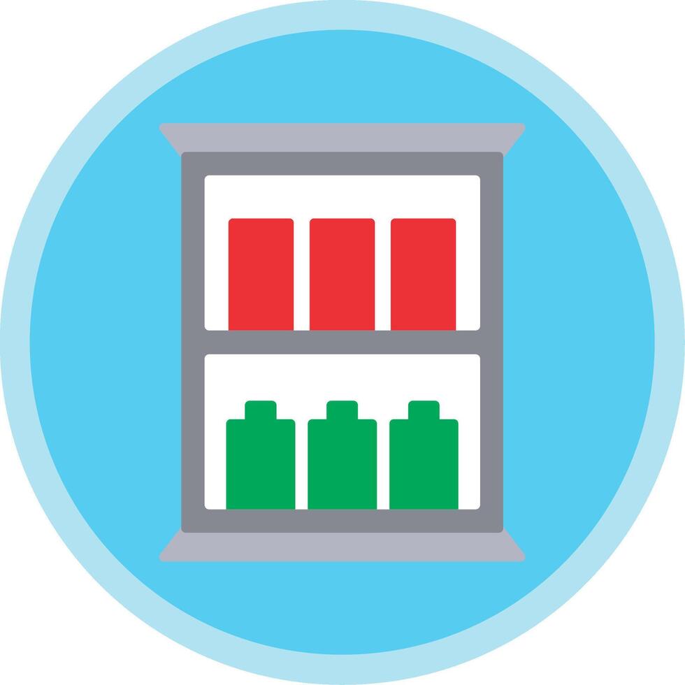 Medicine Cabinet Flat Multi Circle Icon vector