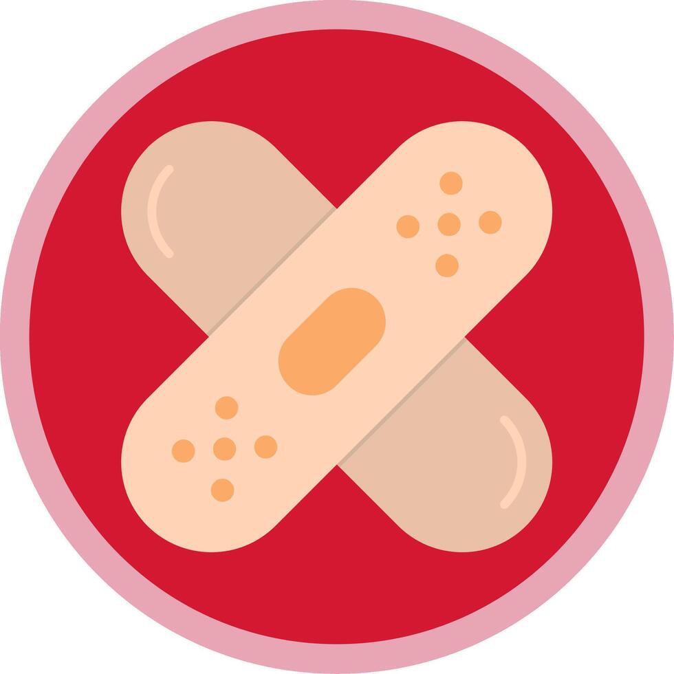 Band - Aid Flat Multi Circle Icon vector