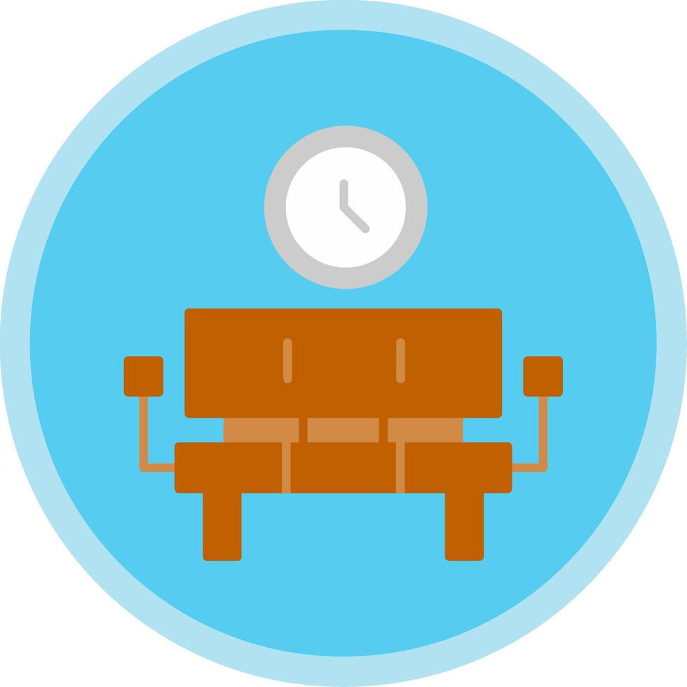 Waiting Room Flat Multi Circle Icon vector