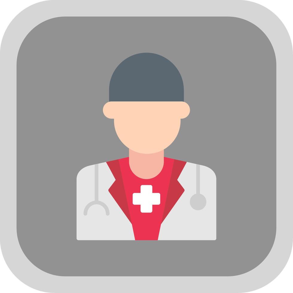 Patient Flat Round Corner Icon vector