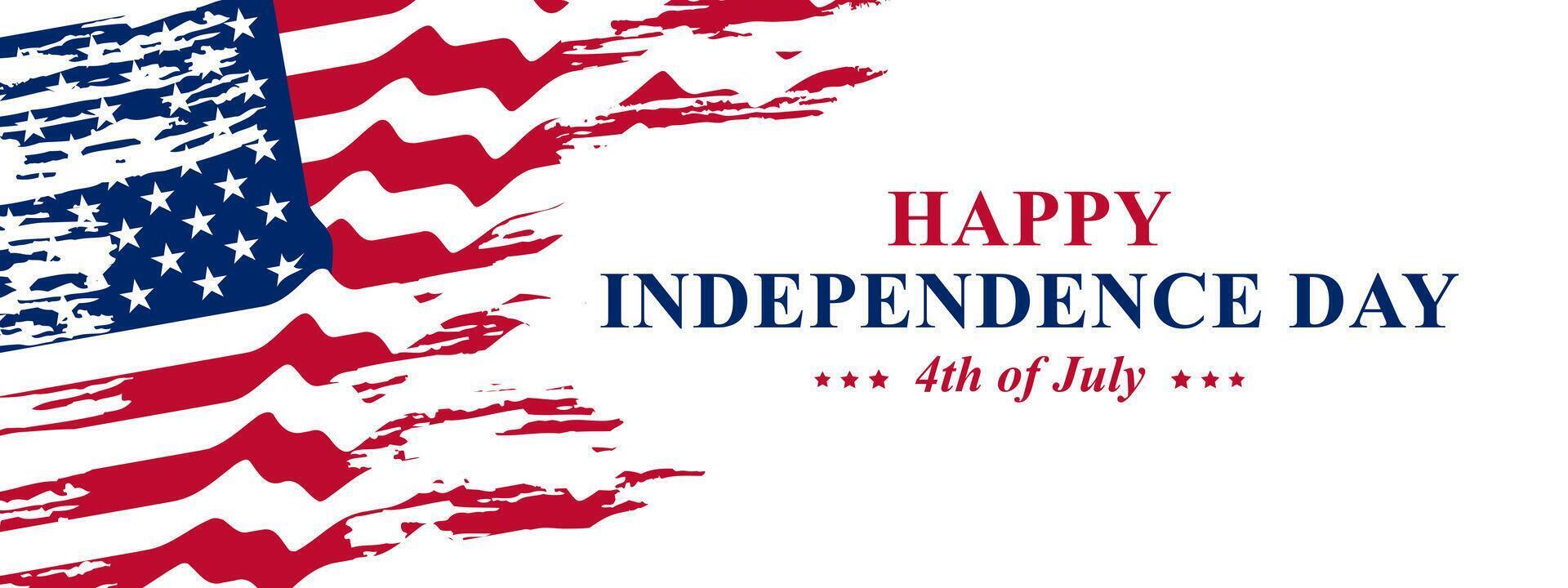 Happy Independence day USA. 4th of July. banner, greeting card, invitation, poster, flyer with text. vector