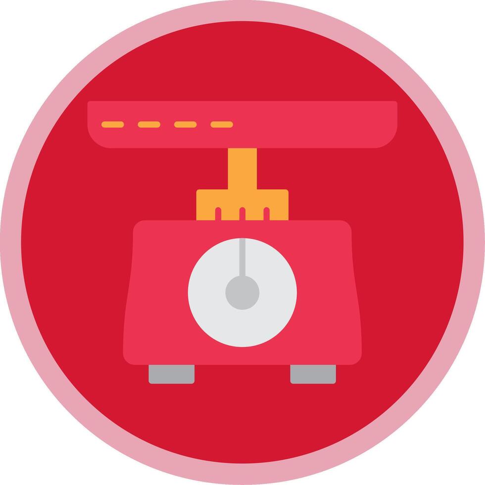 Weighing Scale Flat Multi Circle Icon vector