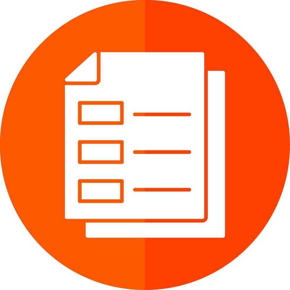 Document Glyph Red Circle Icon vector