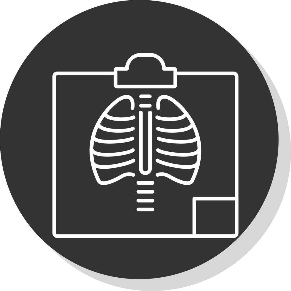 Radiology Line Grey Circle Icon vector