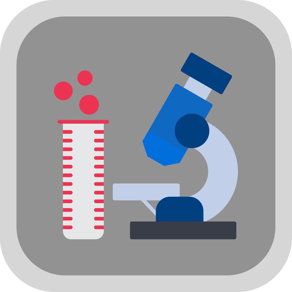 Laboratory Flat Round Corner Icon vector