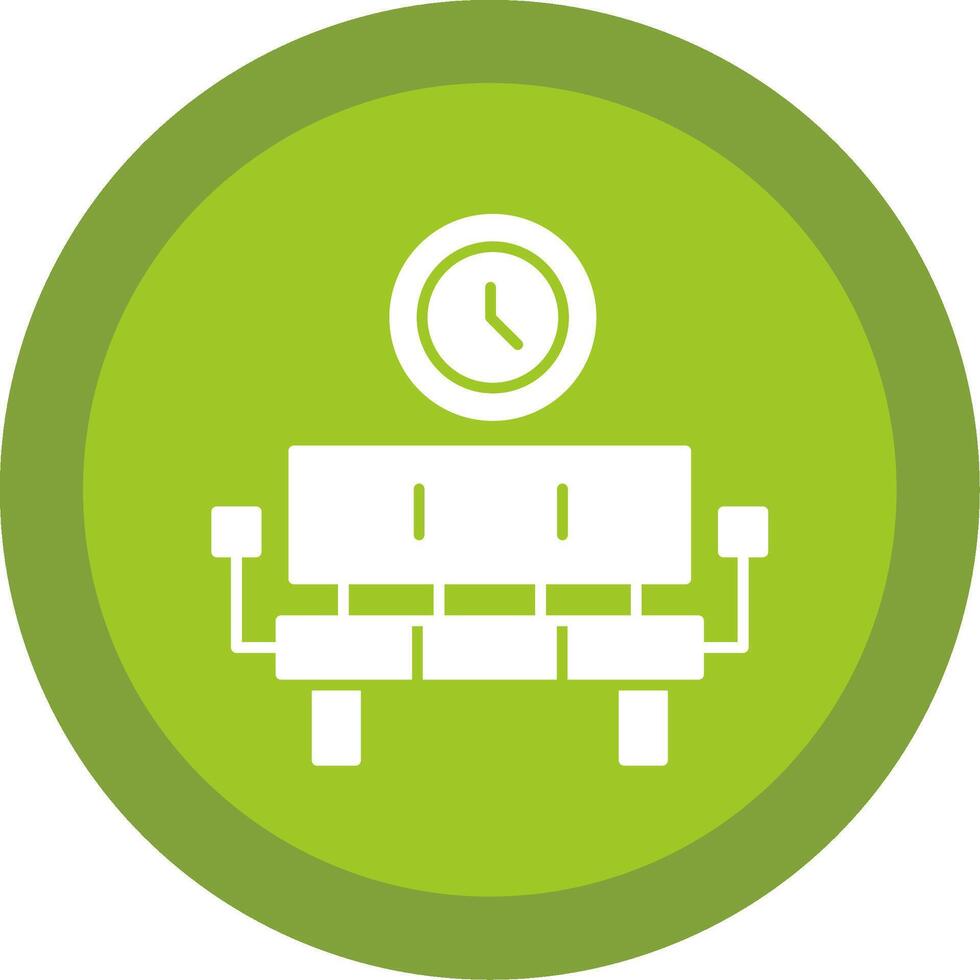Waiting Room Glyph Multi Circle Icon vector