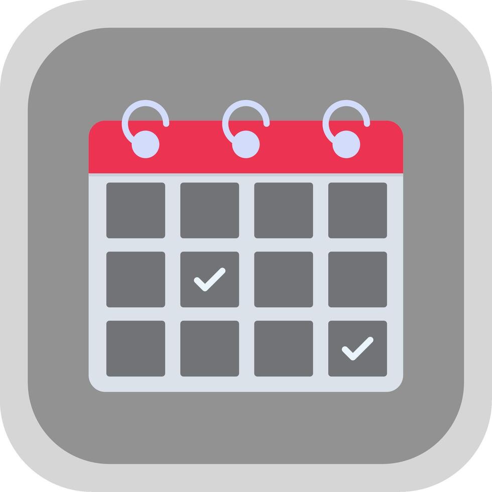 Appointment Request Flat Round Corner Icon vector