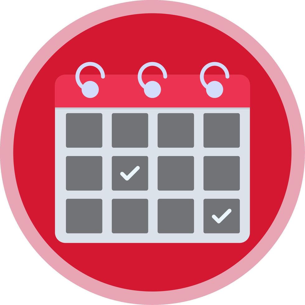 Appointment Request Flat Multi Circle Icon vector