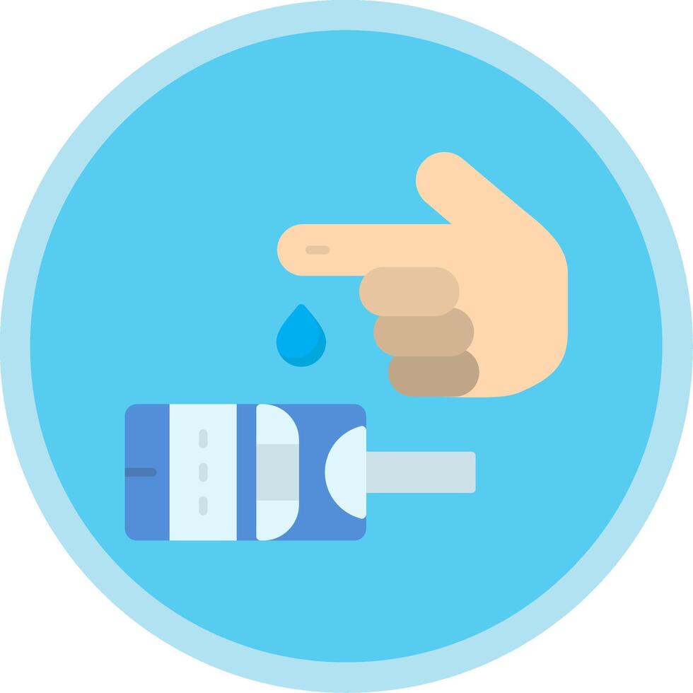 Diabetes Flat Multi Circle Icon vector