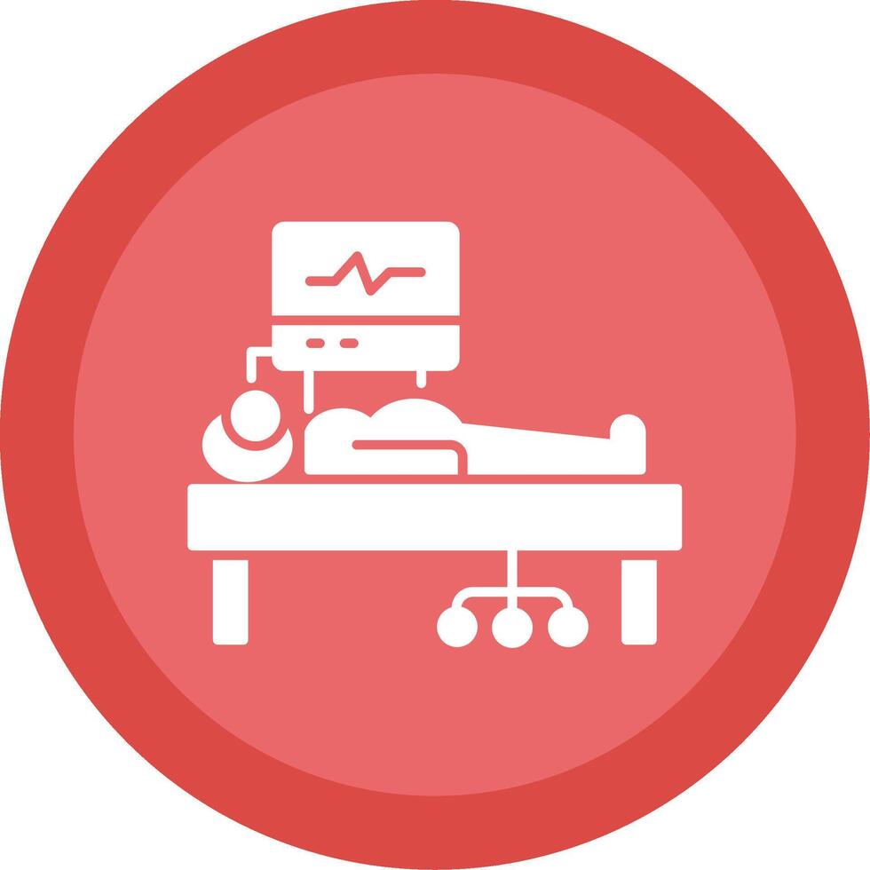 ICU Room Glyph Multi Circle Icon vector