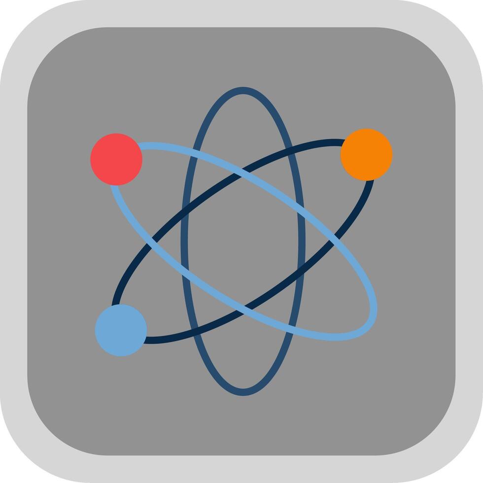 Nucleus Flat Round Corner Icon vector