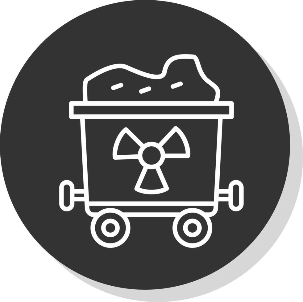 Uranium Line Grey Circle Icon vector