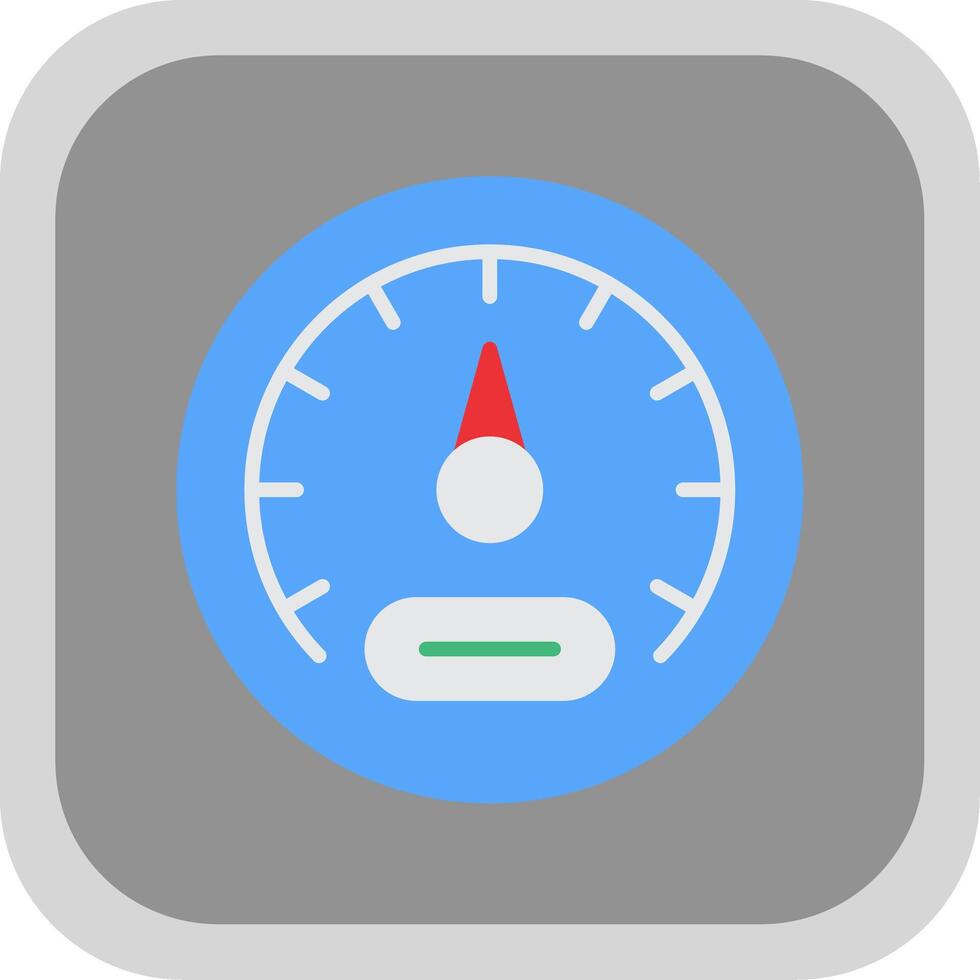 Meter Flat Round Corner Icon vector