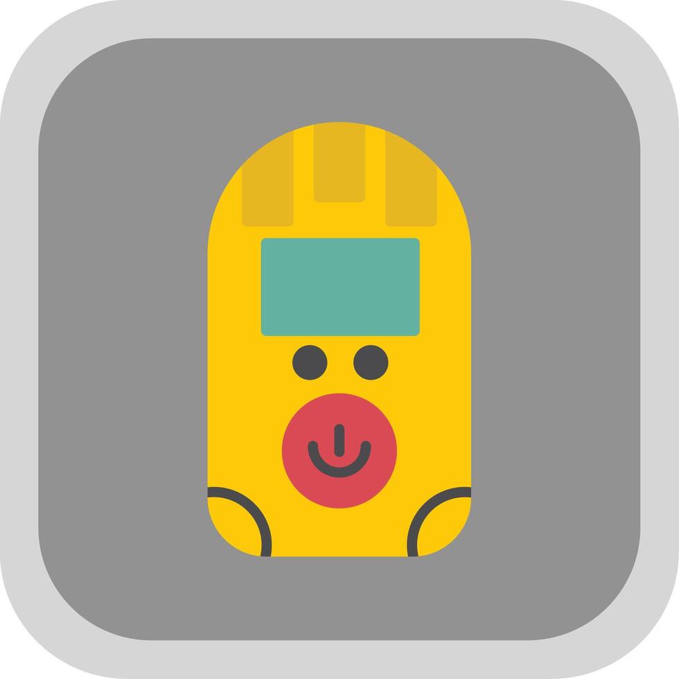 Dosimeter Flat Round Corner Icon vector