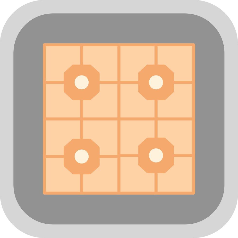 Floor Tiles Flat Round Corner Icon vector