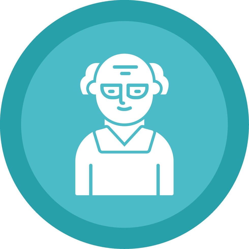 Scientist Glyph Multi Circle Icon vector