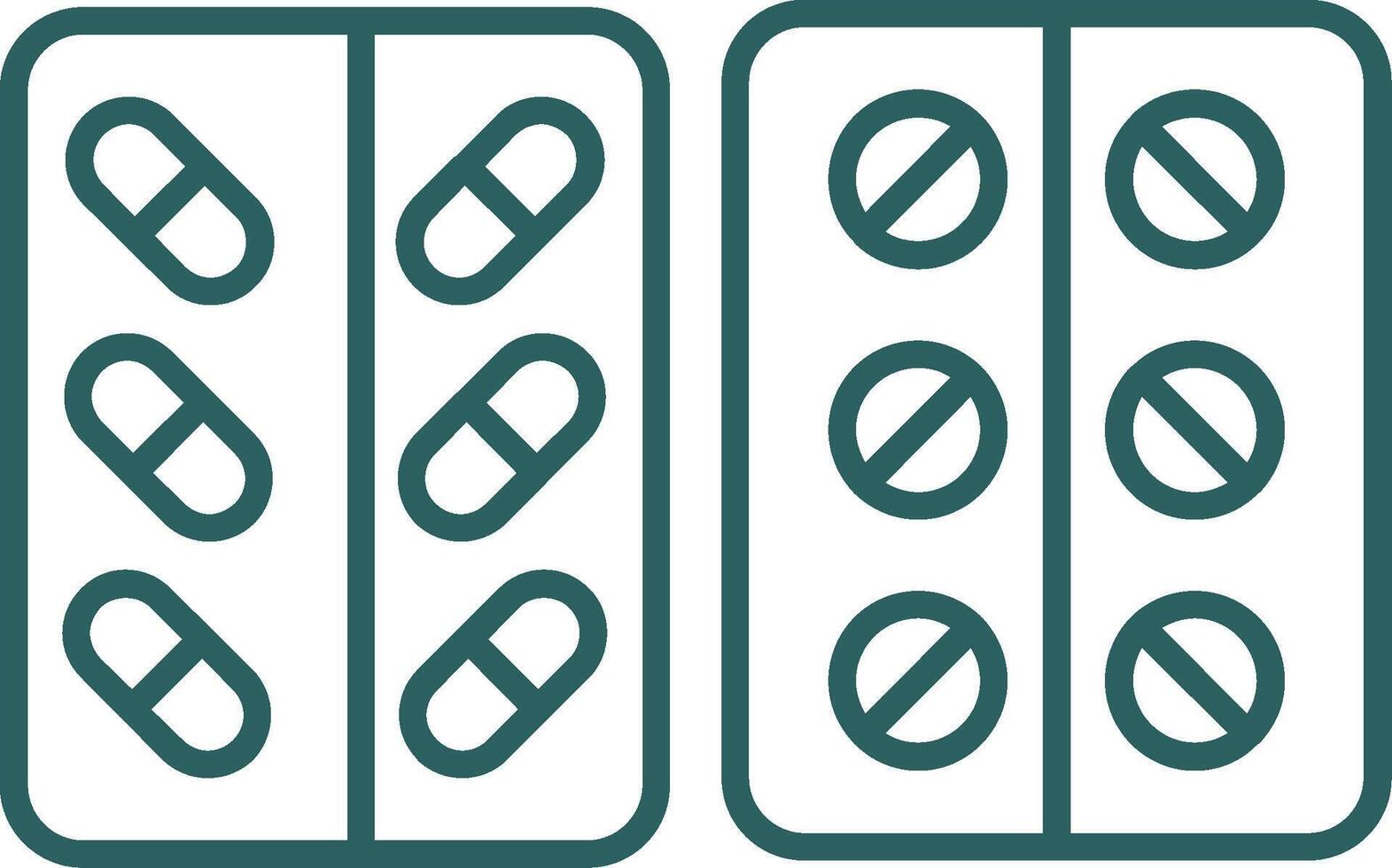 General Medicines Line Gradient Round Corner Icon vector