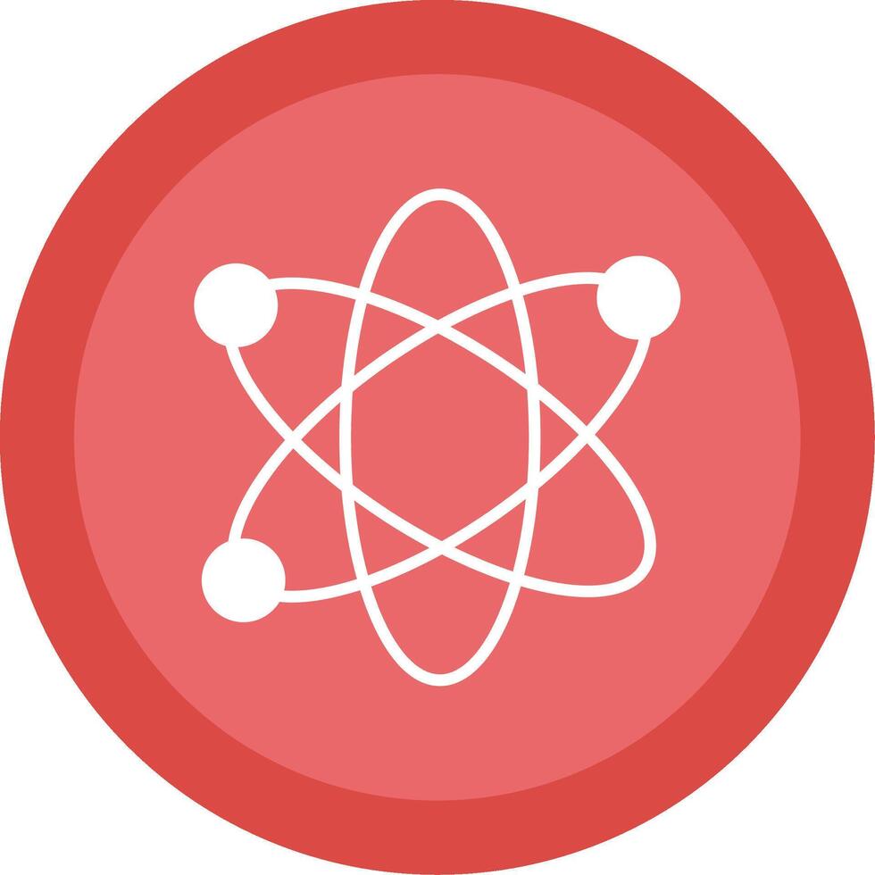 Nucleus Glyph Multi Circle Icon vector