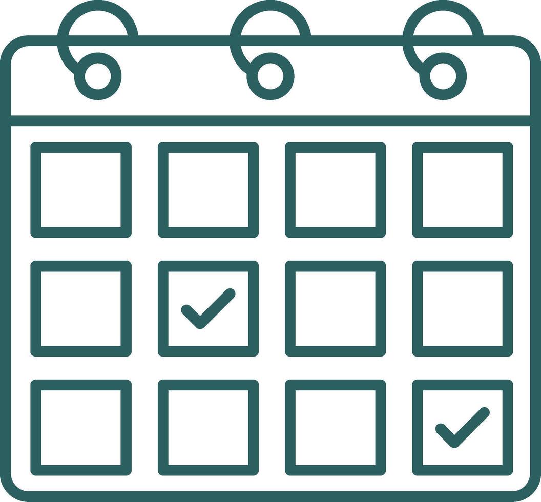 Appointment Request Line Gradient Round Corner Icon vector