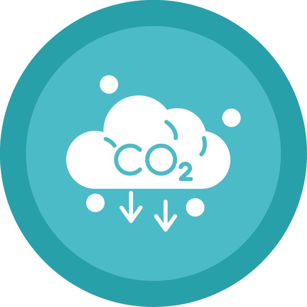 Co2 Glyph Multi Circle Icon vector