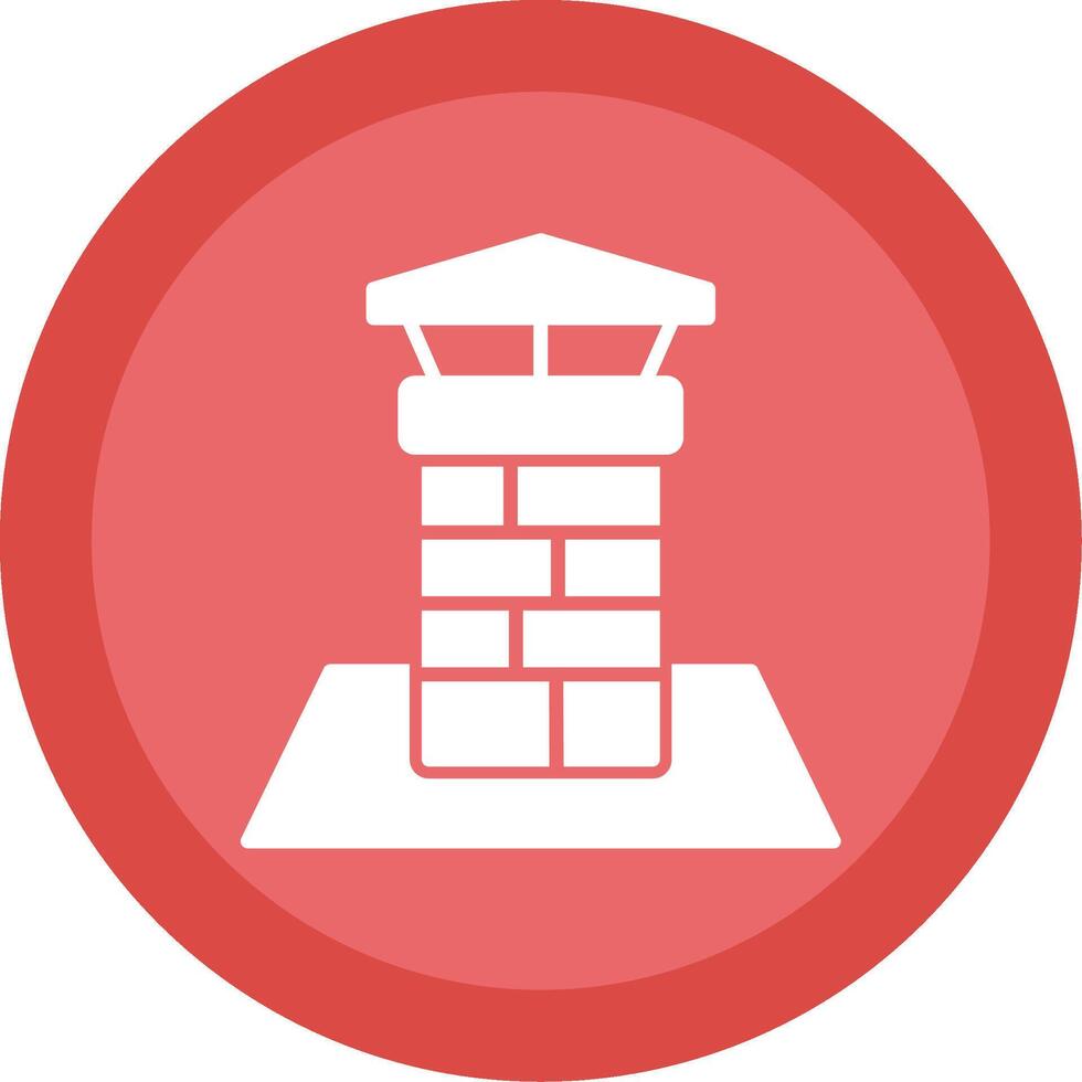 Chimneys Glyph Multi Circle Icon vector