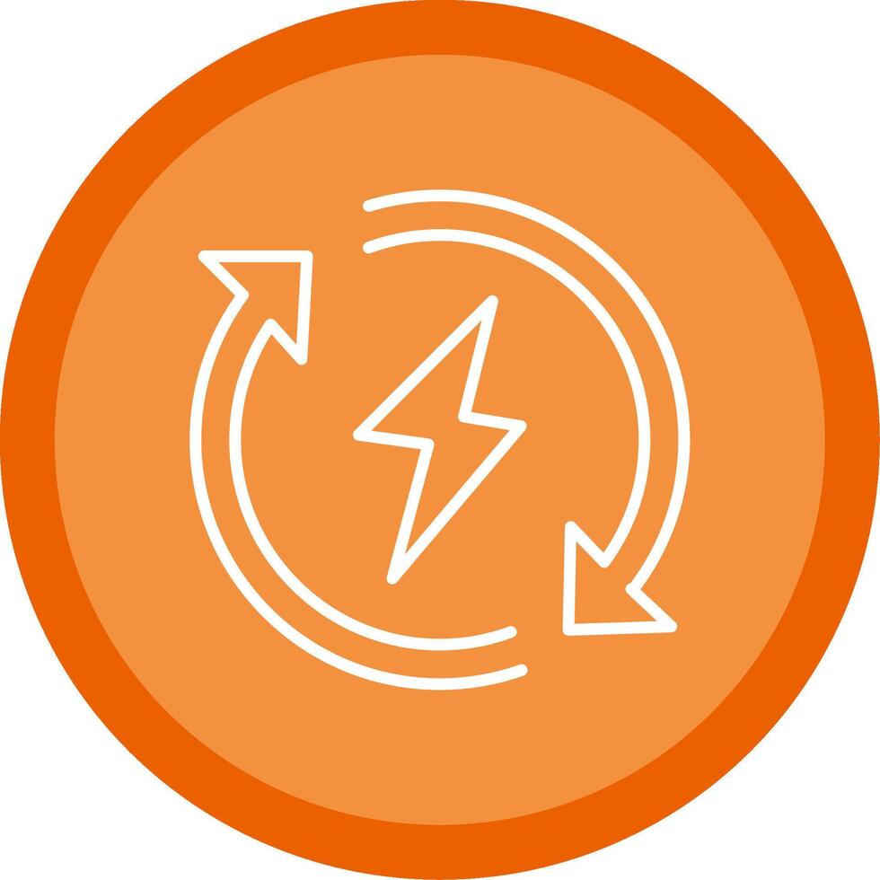 Renewable Energy Line Multi Circle Icon vector