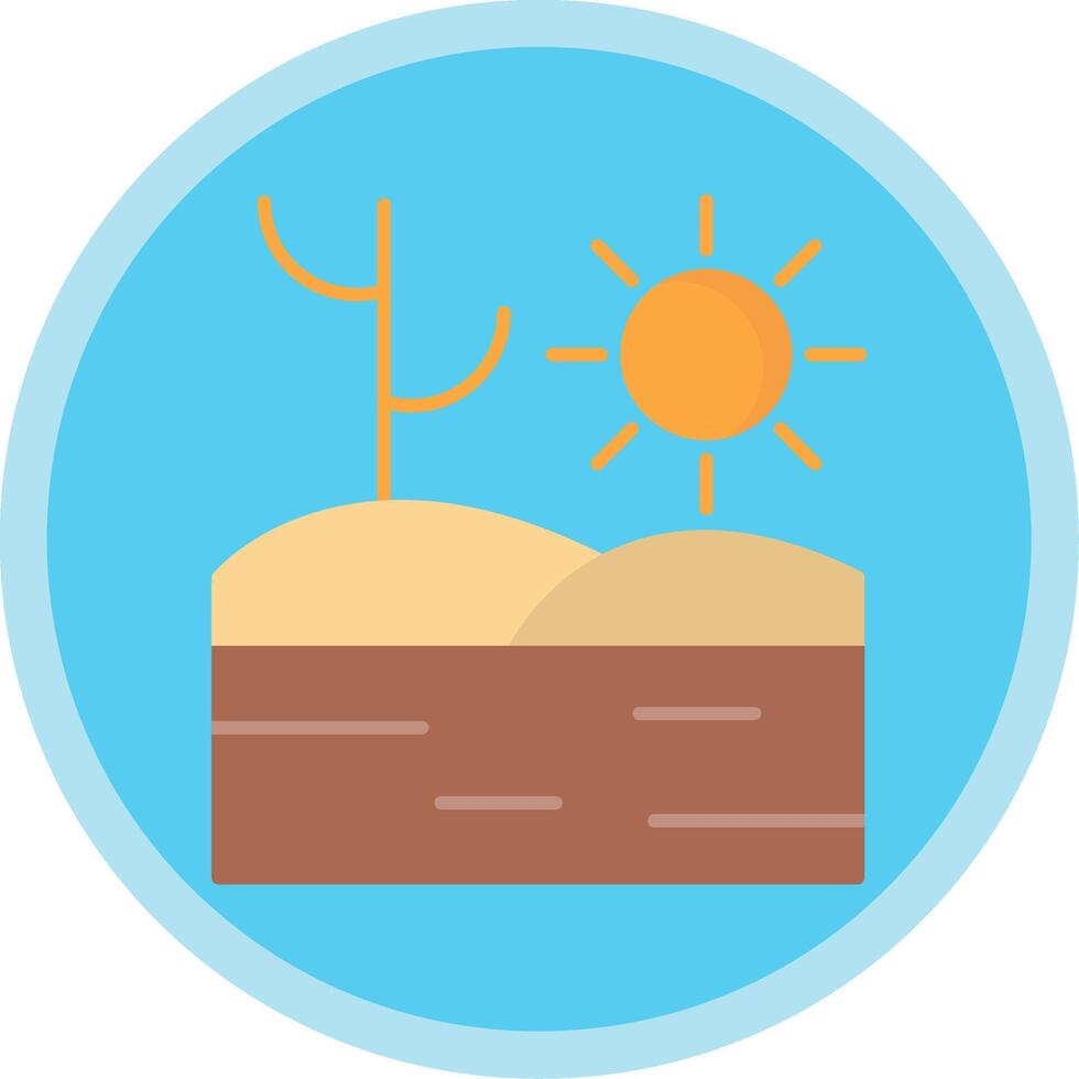 Desert Flat Multi Circle Icon vector