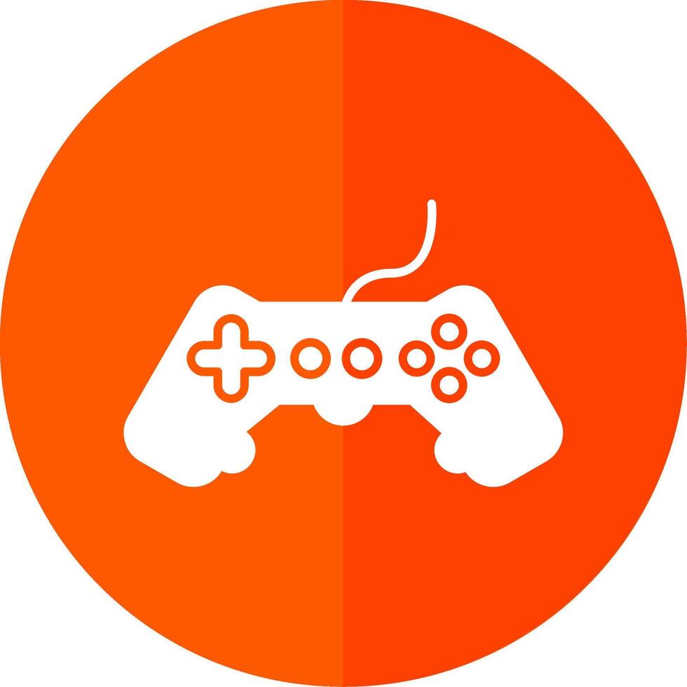 Game Glyph Red Circle Icon vector