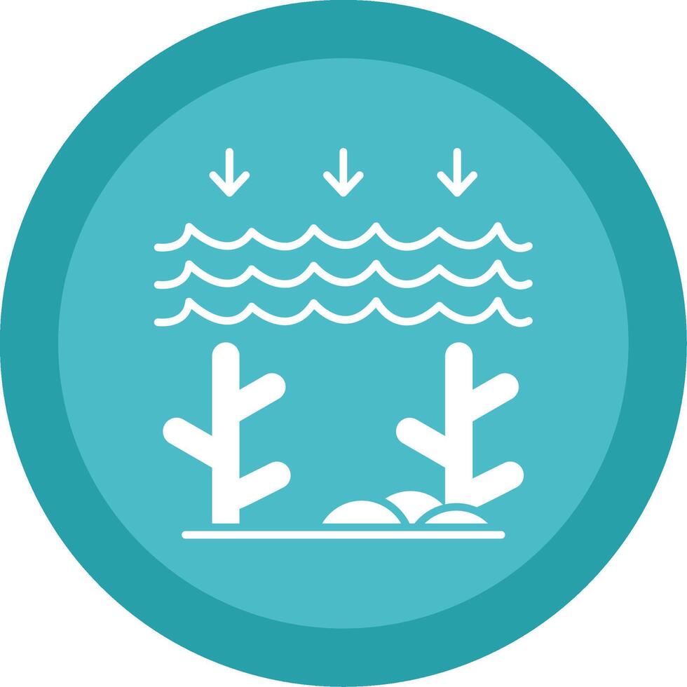 Ocean Acidity Glyph Multi Circle Icon vector