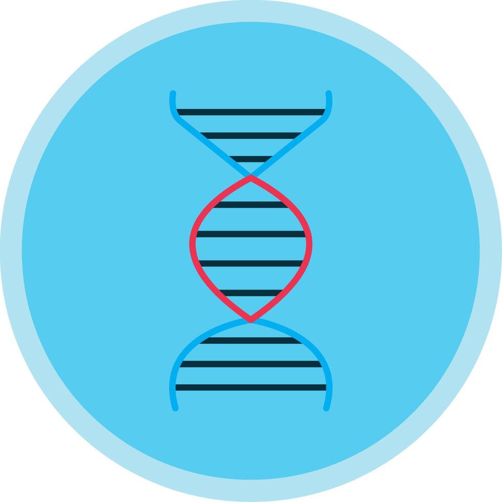 Dna Flat Multi Circle Icon vector