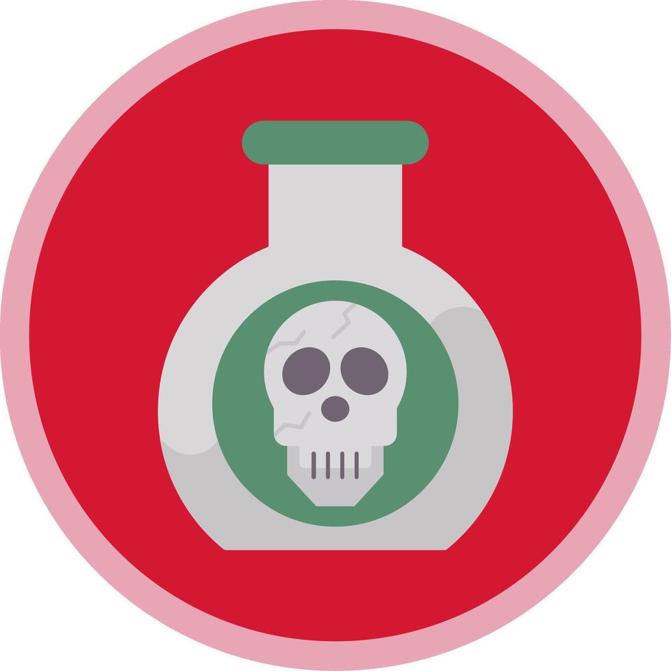 Poison Flat Multi Circle Icon vector