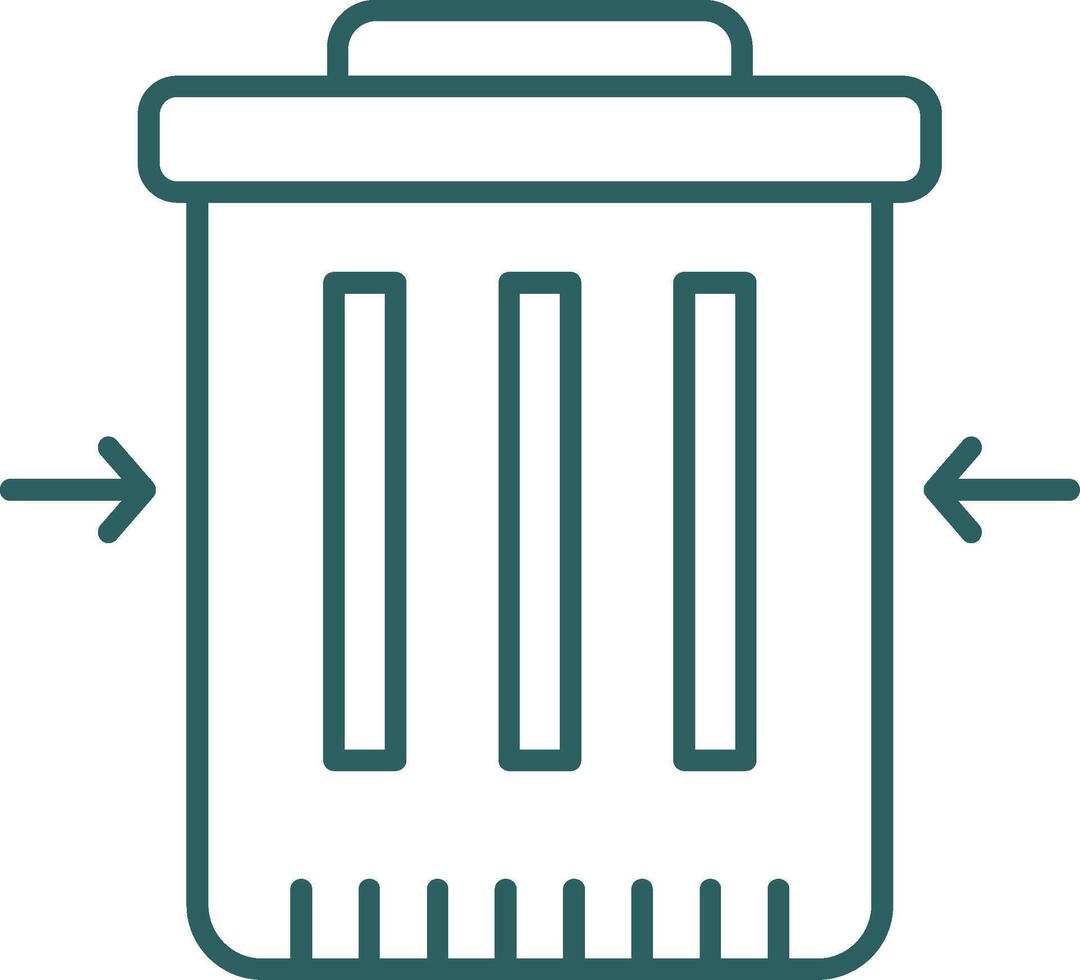 Waste Reduction Line Gradient Round Corner Icon vector