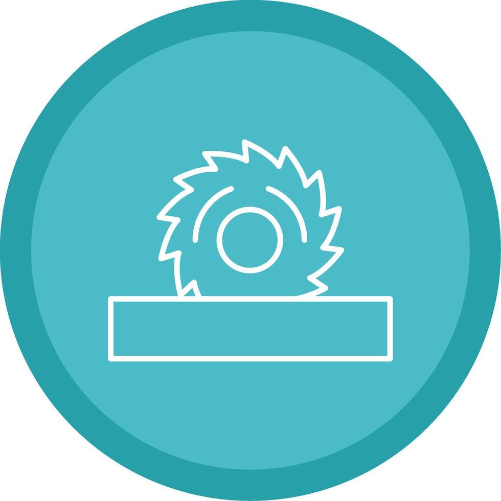 Circular Saw Line Multi Circle Icon vector