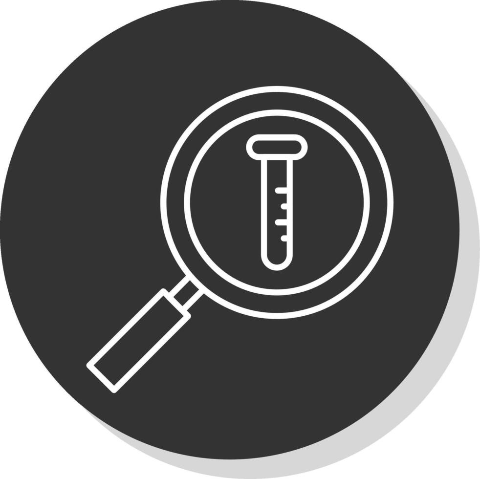 Research Line Grey Circle Icon vector