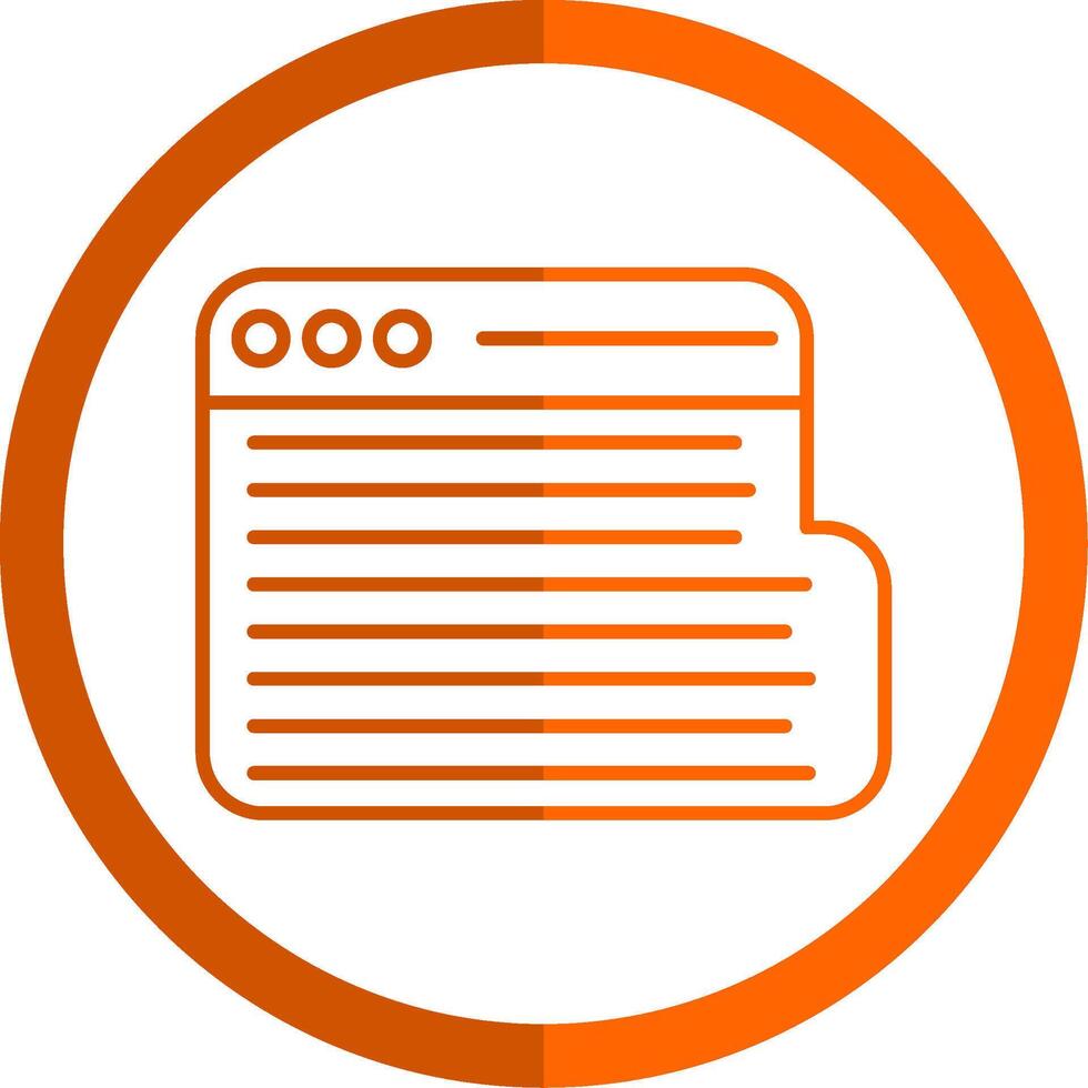 Web Line Orange Circle Icon vector