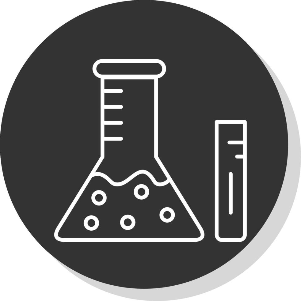 Chemistry Line Grey Circle Icon vector