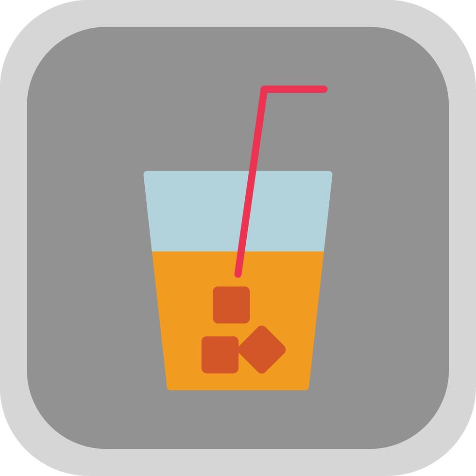 Drink Flat Round Corner Icon vector