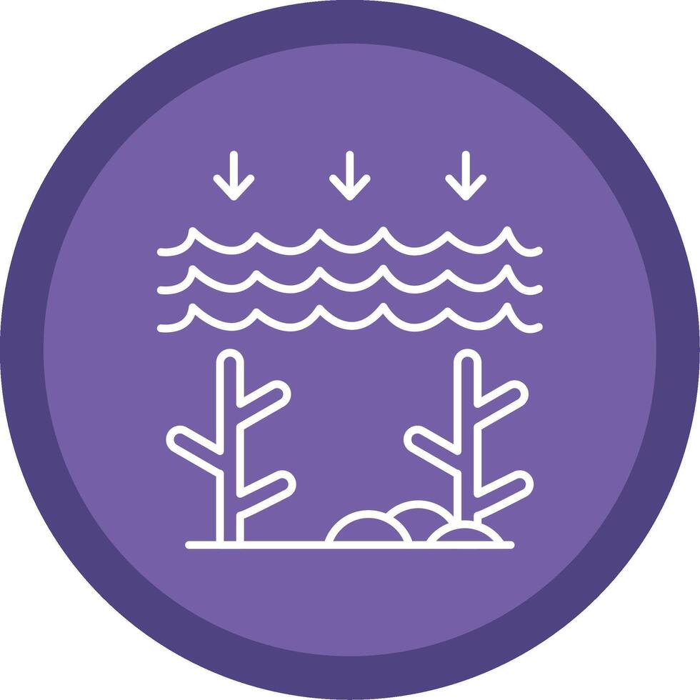 Ocean Acidity Line Multi Circle Icon vector