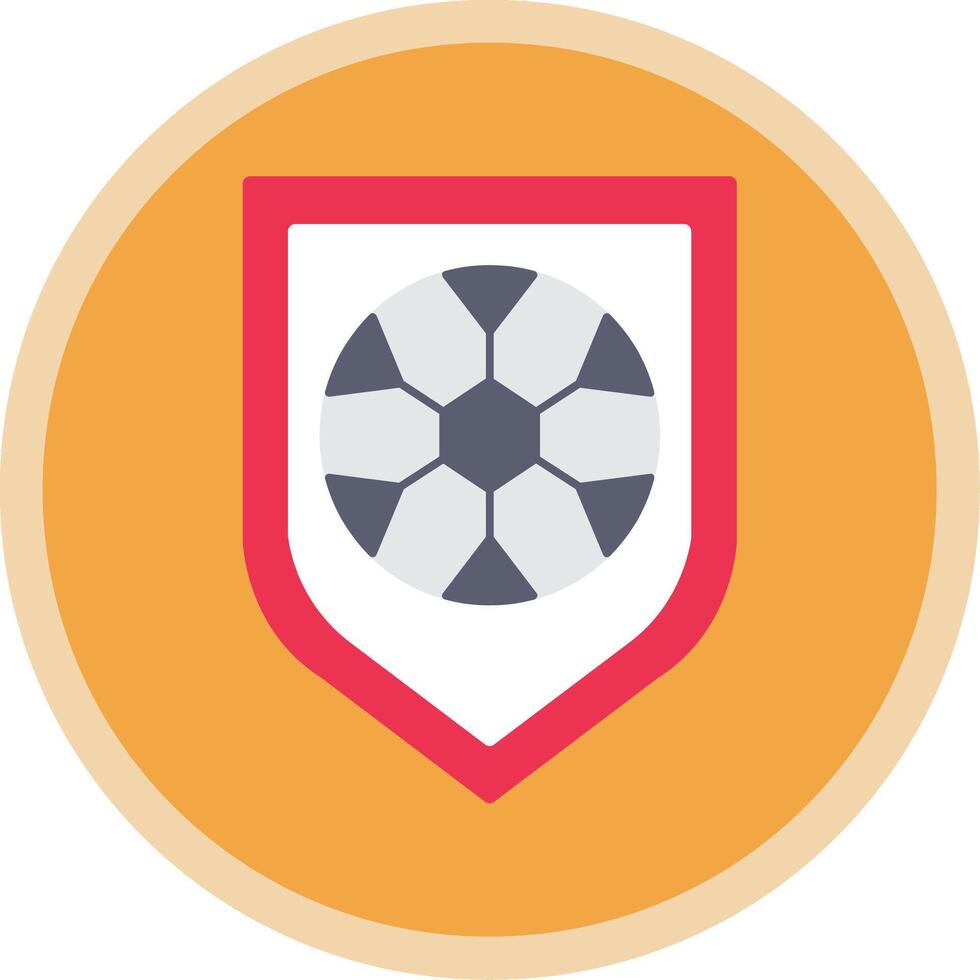 Football Badge Flat Multi Circle Icon vector