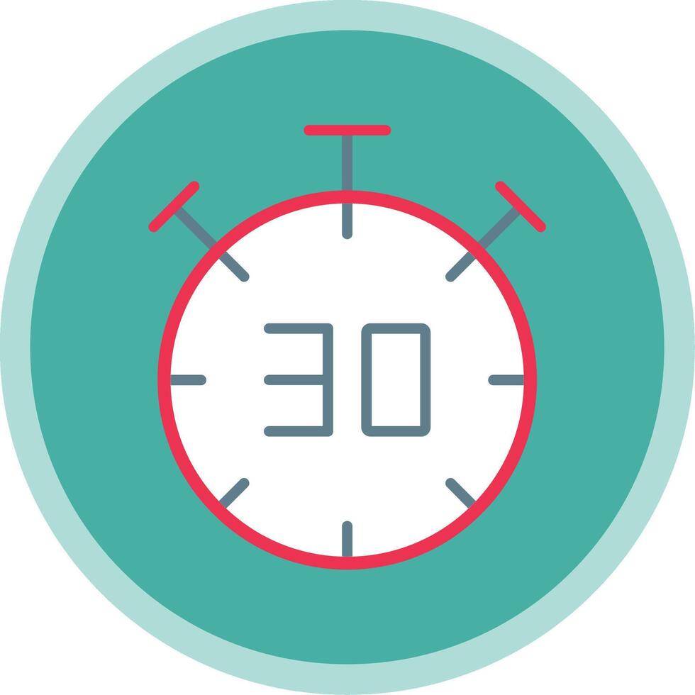 Half Time Flat Multi Circle Icon vector