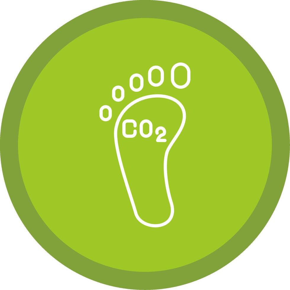 Carbon Footprint Line Multi Circle Icon vector